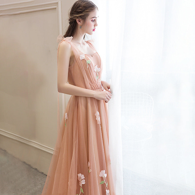 Nine Seven Women's Lace Straps Evening Party A-Line Floral Dress