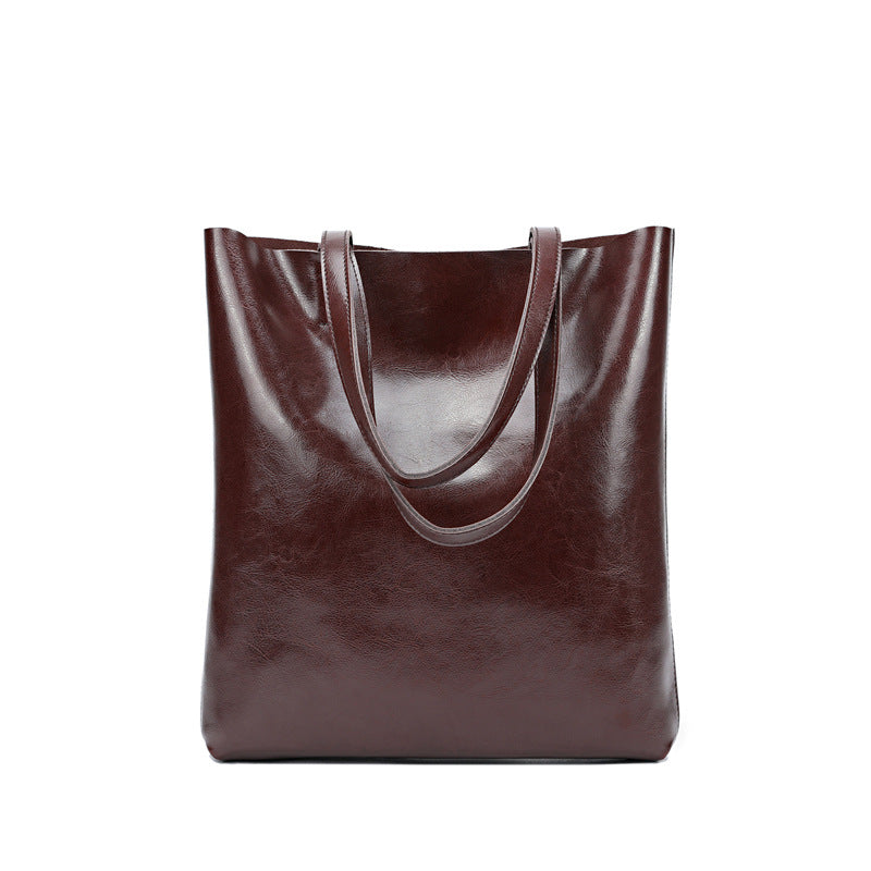 Nine Seven Genuine Leather Over the Shoulder Bags for Women Handmade Zip Up Large Capacity Bag