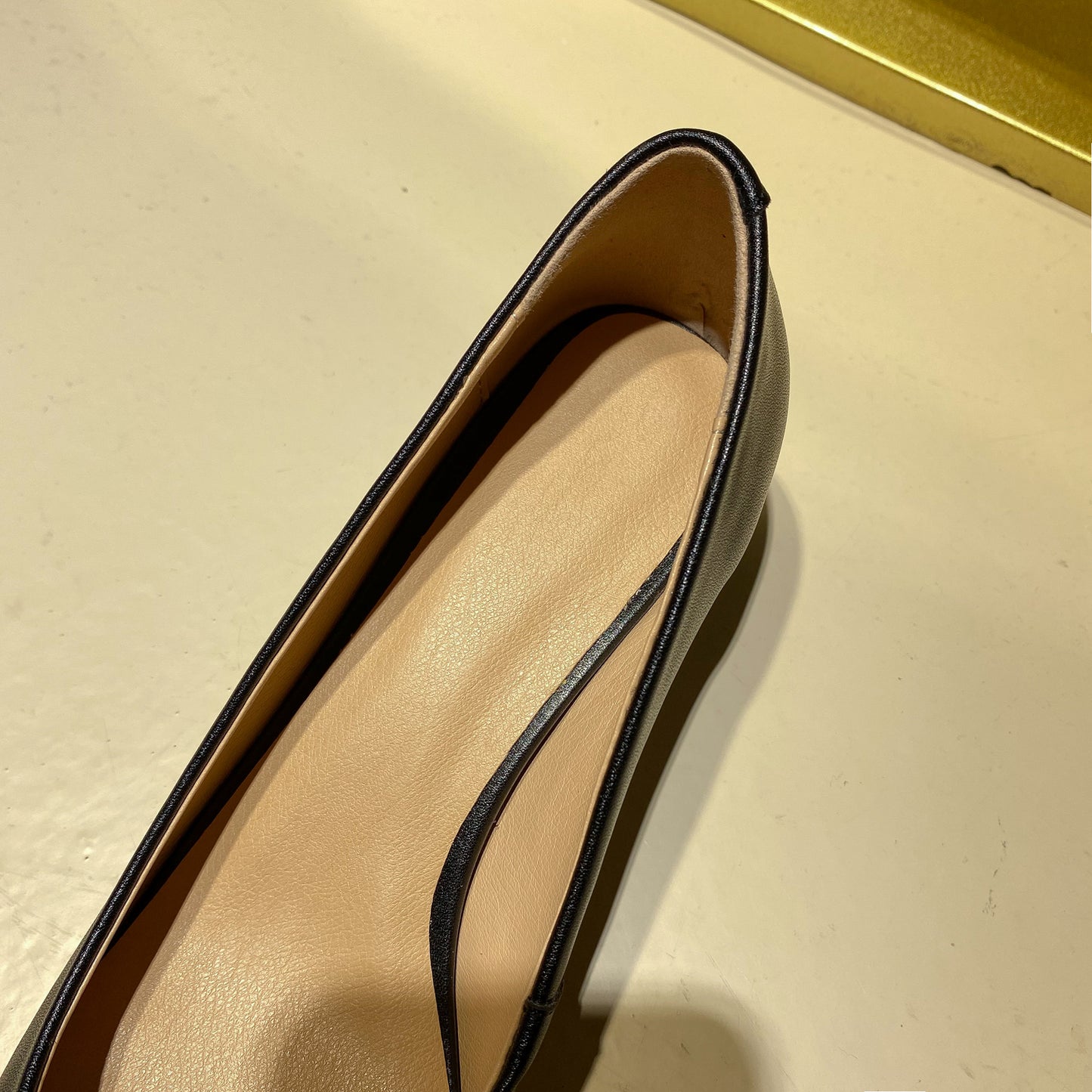 Genuine Leather Handmade Women's Pearl Bowknot Kitten Heel Weeding Pumps Shoes