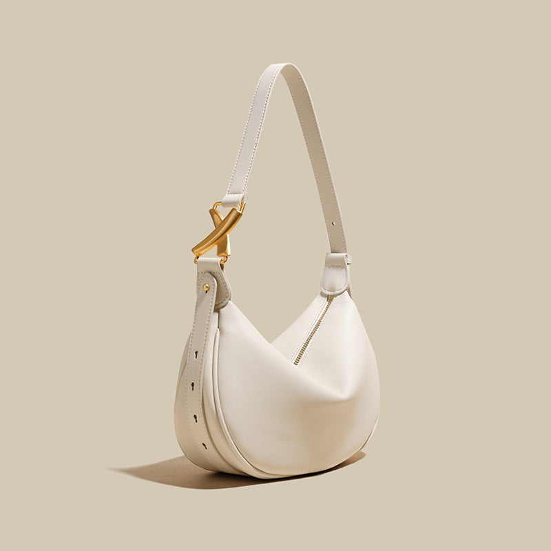 Nine Seven Genuine Leather Women's Shoulder Bags with Zip Up Large Capacity Hobo Handbag