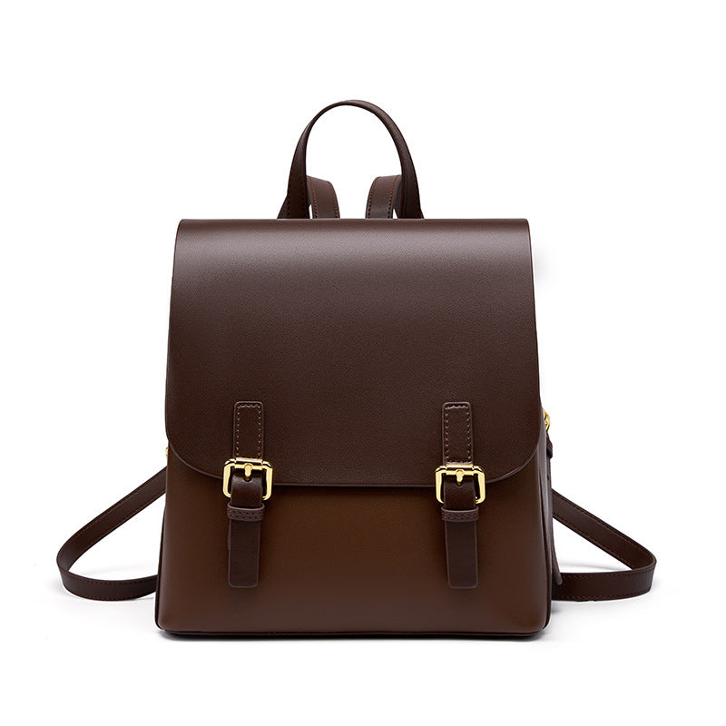 Nine Seven Women's Handmade Genuine Leather Backpack Work School Casual Bag