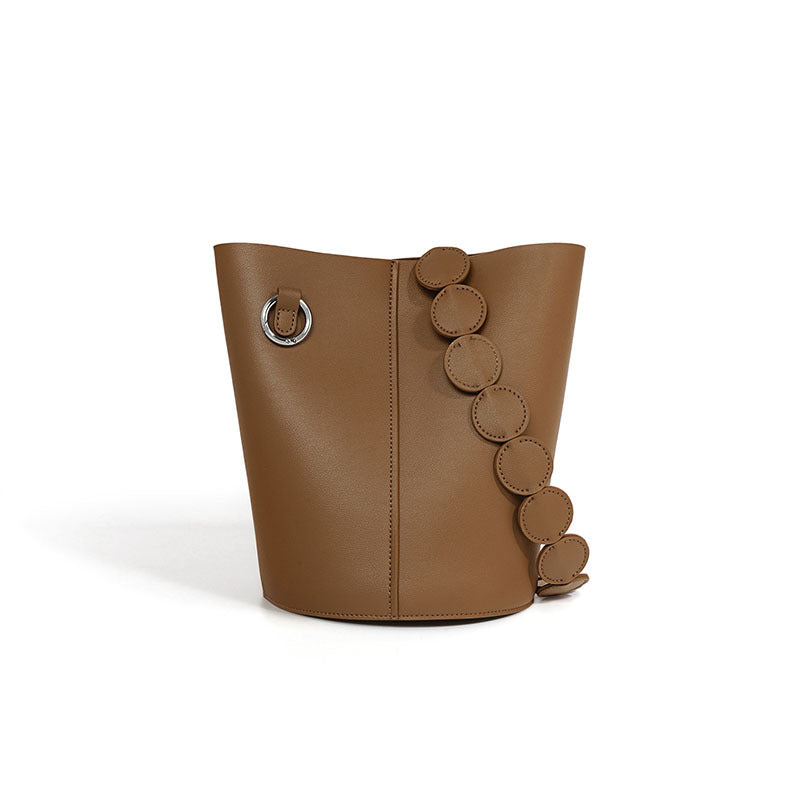 Nine Seven Women's Shoulder Bags Genuine Leather Handmade Designed Adjustable Strap Solid Color Office Shopping Daily Bag