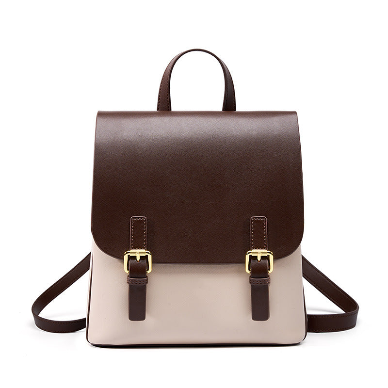 Nine Seven Women's Handmade Genuine Leather Backpack Work School Casual Bag