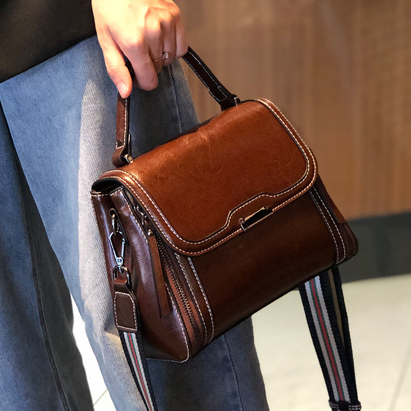 Nine Seven Handbag Genuine Leather Handmade Tote for Women Soft Adjustable Strap Crossbody Bag