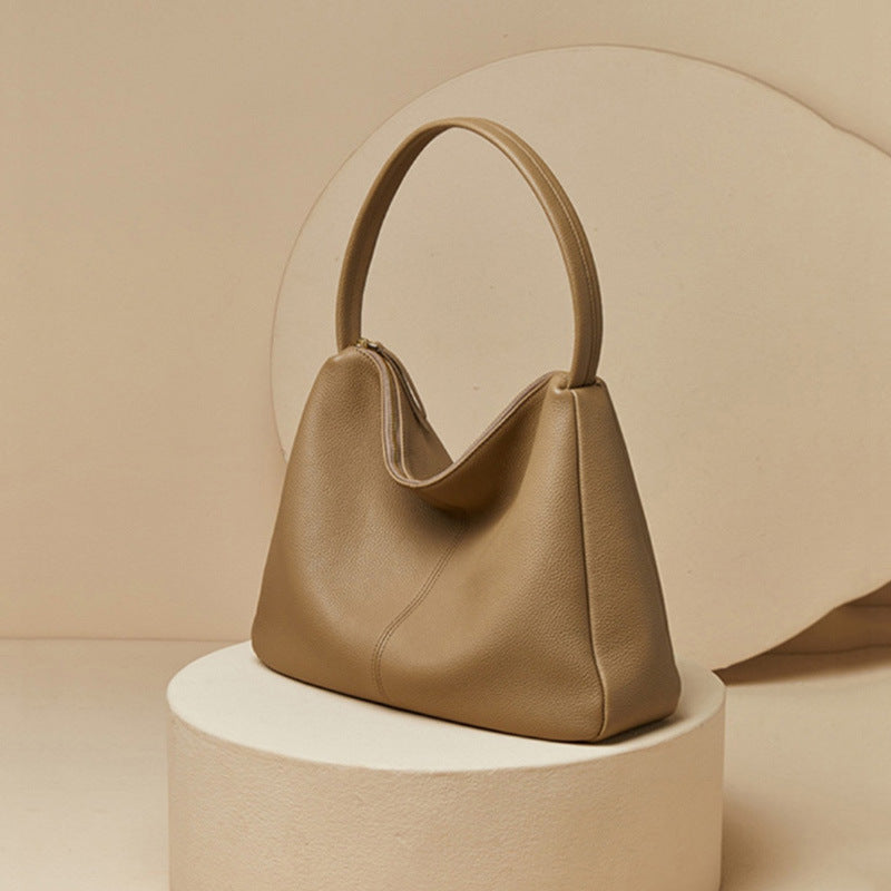 Nine Seven Genuine Leather Shoulder Bags Handbag Handmade Zip Up Tote for Women