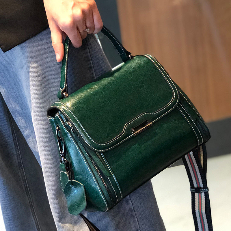 Nine Seven Handbag Genuine Leather Handmade Tote for Women Soft Adjustable Strap Crossbody Bag
