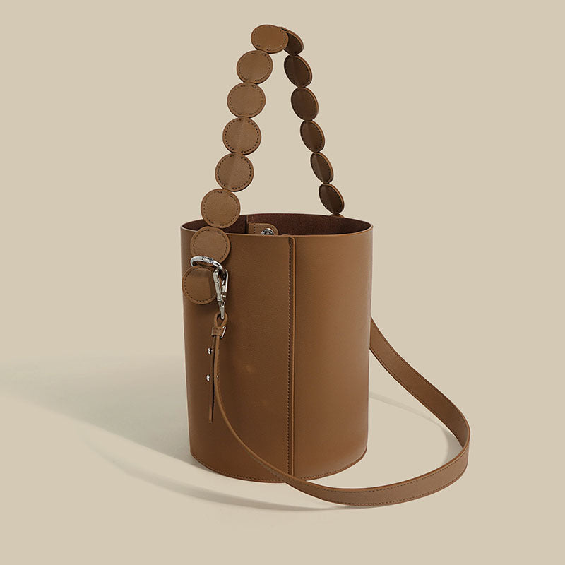 Nine Seven Women's Shoulder Bags Genuine Leather Handmade Designed Adjustable Strap Solid Color Office Shopping Daily Bag