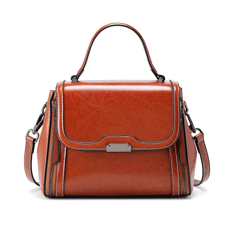 Nine Seven Handbag Genuine Leather Handmade Tote for Women Soft Adjustable Strap Crossbody Bag
