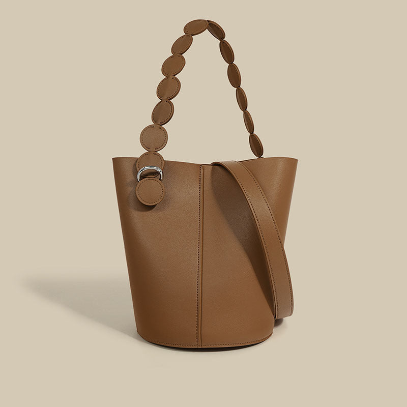 Nine Seven Women's Shoulder Bags Genuine Leather Handmade Designed Adjustable Strap Solid Color Office Shopping Daily Bag