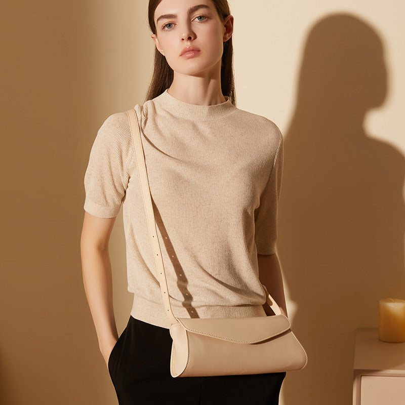 Nine Seven Soft Genuine Leather Clutches Women's Handmade Shoulder Bags Crossbody Purse