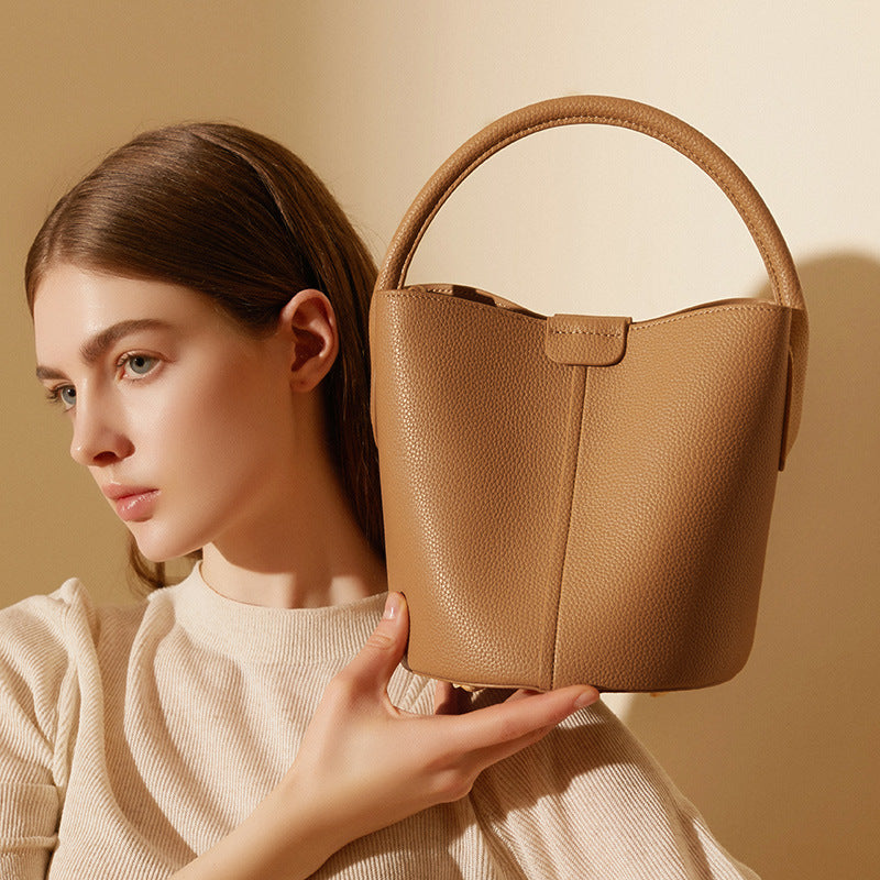 Nine Seven Women's Handmade Genuine Leather Tote Handbag Crossbody Shoulder Bags Bucket Satchels