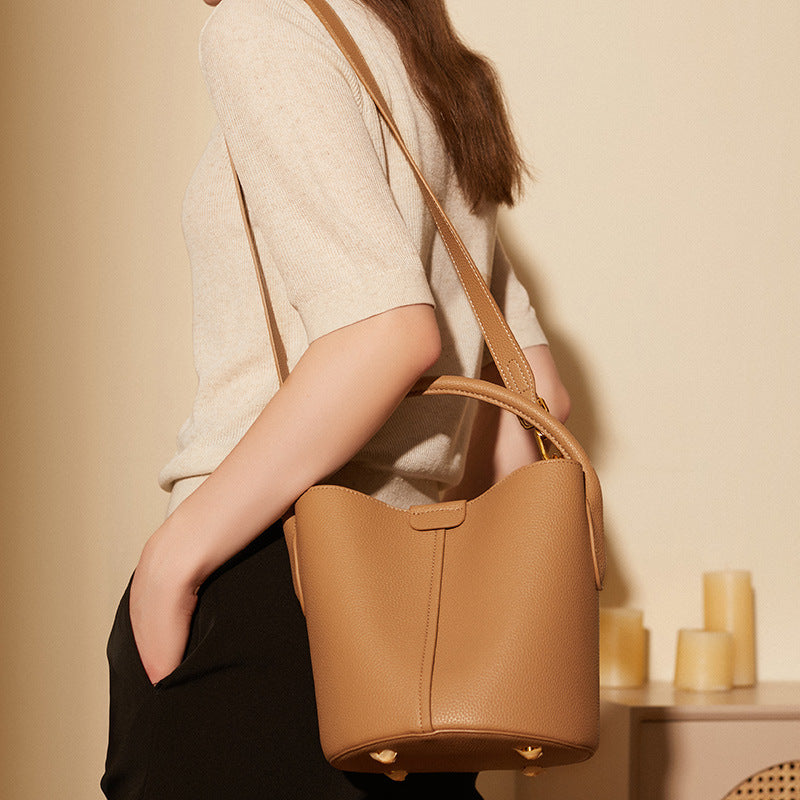 Nine Seven Women's Handmade Genuine Leather Tote Handbag Crossbody Shoulder Bags Bucket Satchels