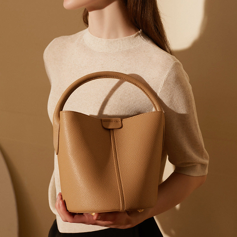 Nine Seven Women's Handmade Genuine Leather Tote Handbag Crossbody Shoulder Bags Bucket Satchels