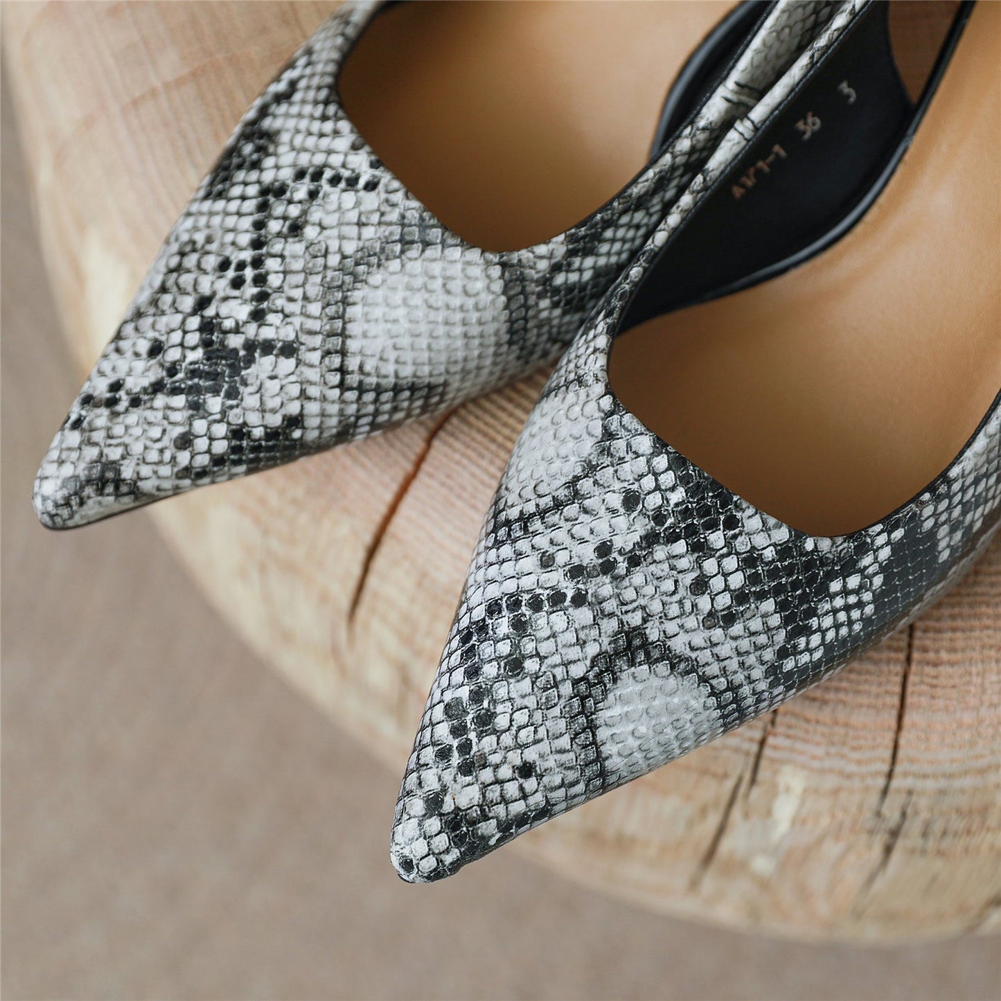 Nine Seven Women's Pointed Toe Patent Leather Handmade Buckle Stiletto Heels Chic Slingbacks