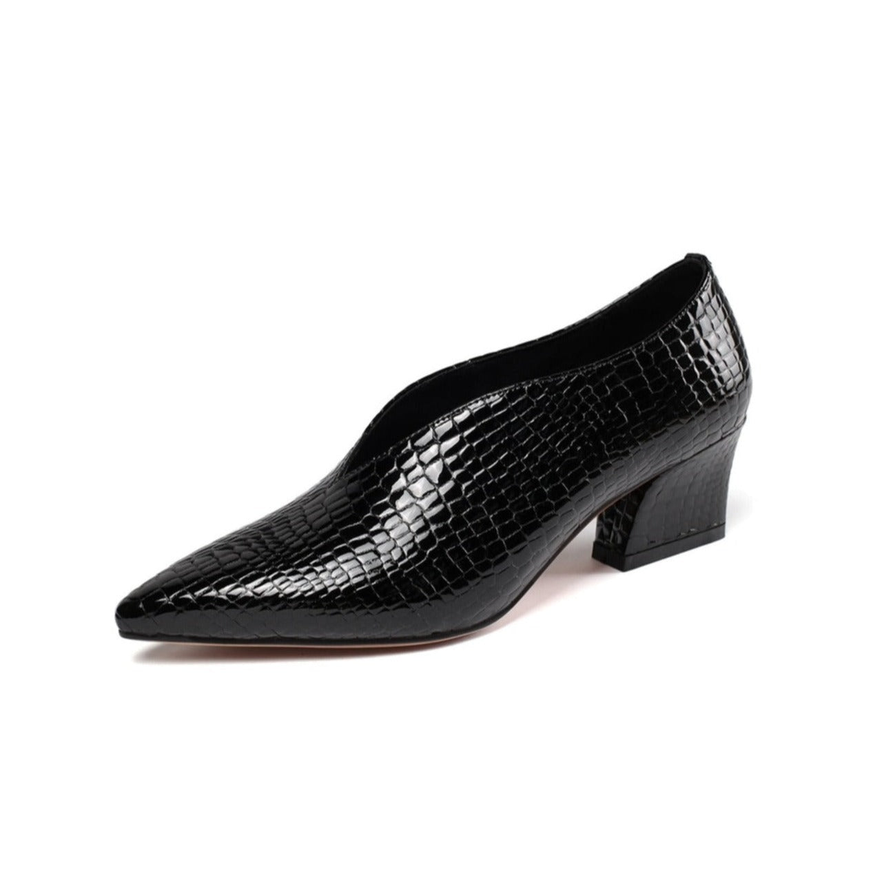 Nine Seven Handmade Women's Patent Leather Slip On Printed Snakeskin Casual Shoes