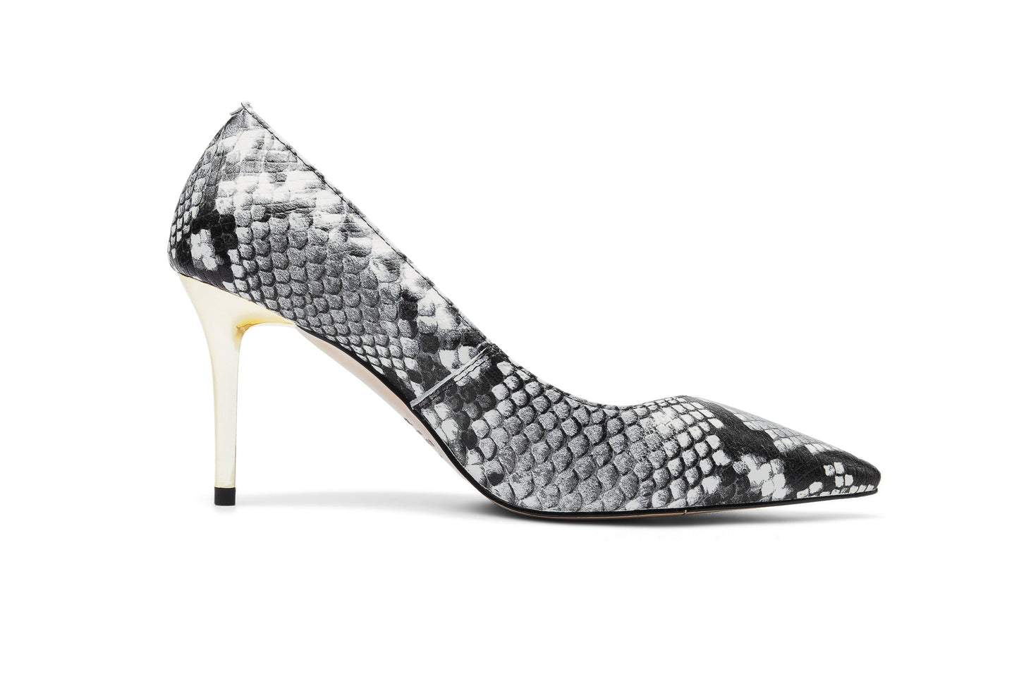 Nine Seven Women's Snakeskin Leather Handmade Pointed Toe Stiletto Heel Slip On Pumps
