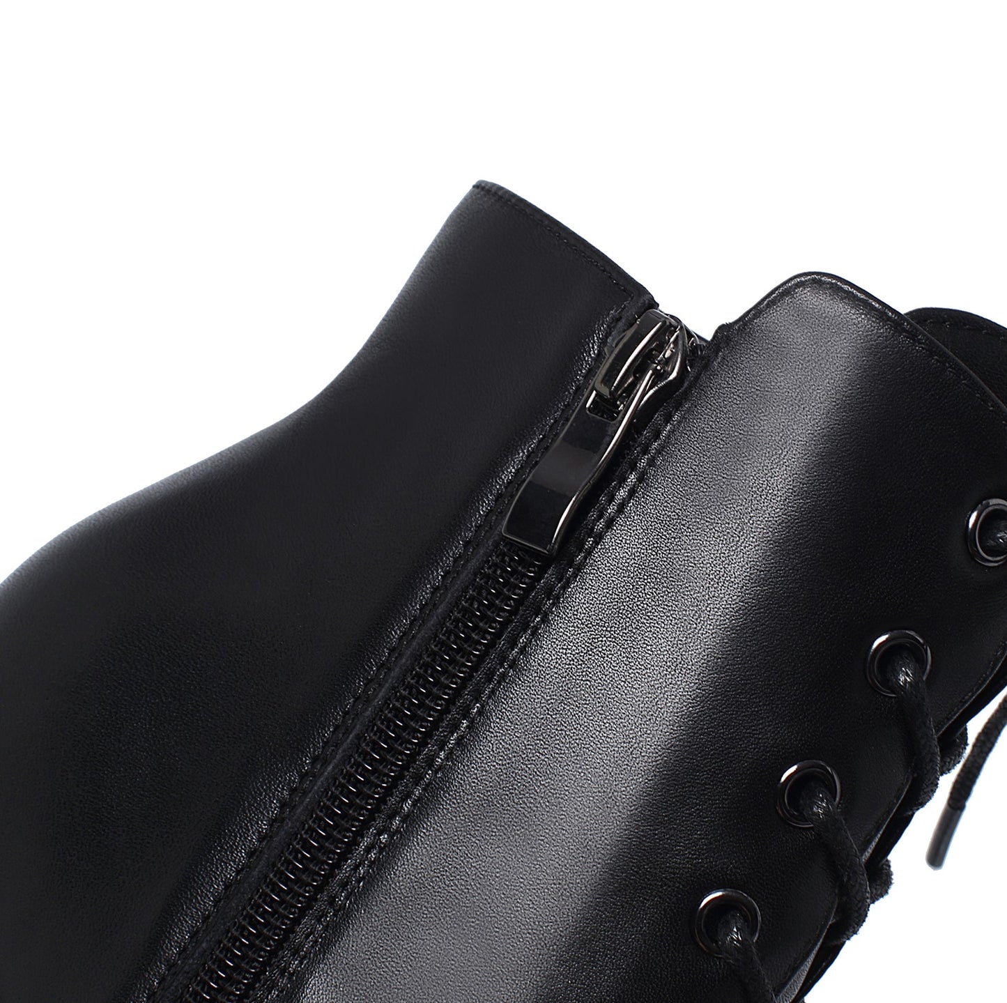 Nine Seven Women's Genuine Leather Handmade Stiletto Super High Heel Round Toe Side Zip Up Dressy Booties with Platform