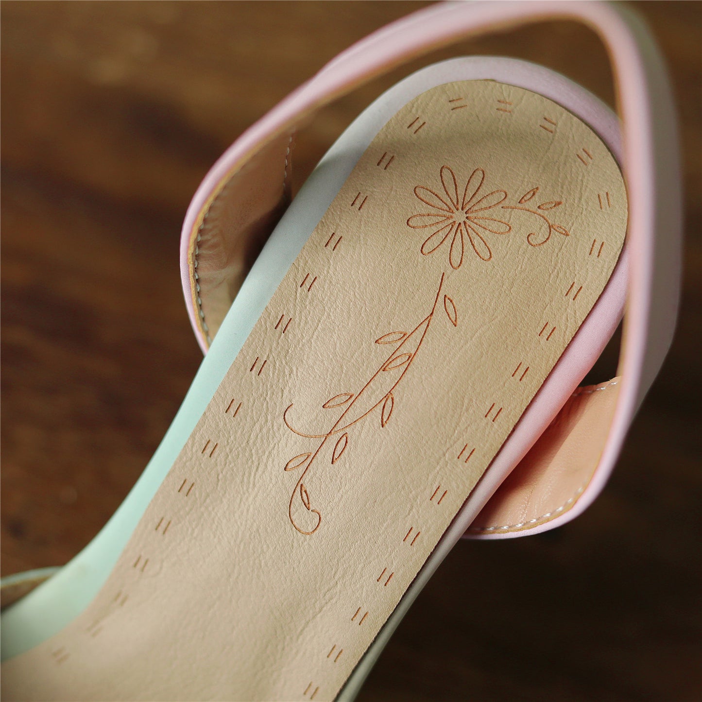 Graduated Colors Handmade Women's Pointed Toe High Heel Slingback Sandal Shoes