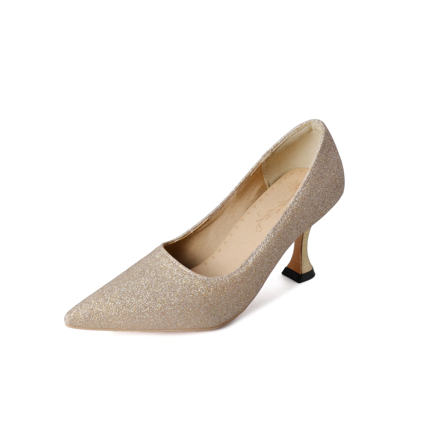 Nine Seven Women's Handmade Pointed Toe Glitter Stileto Heel Party Wedding Loafer Pumps Shoes