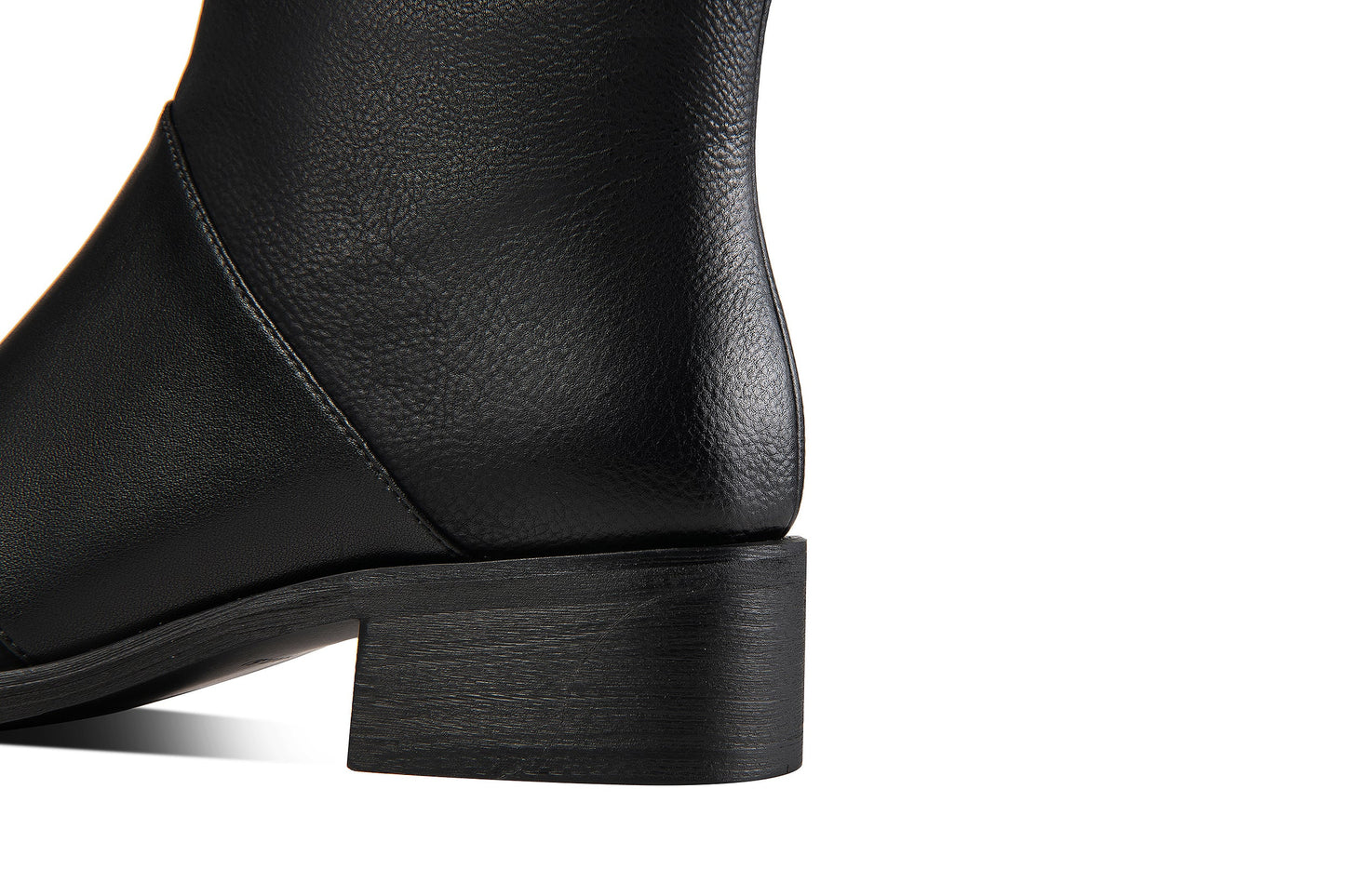 Nine Seven Women's Handmade Genuine Leather Block Heel Round Toe Side Zip Up Ankle Booties