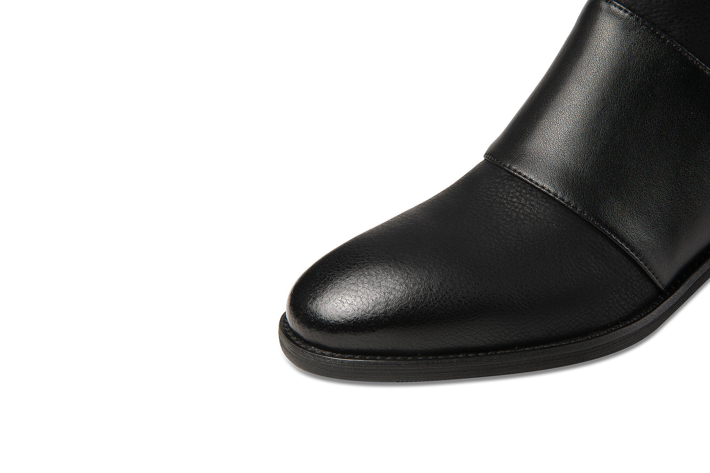 Nine Seven Women's Handmade Genuine Leather Block Heel Round Toe Side Zip Up Ankle Booties