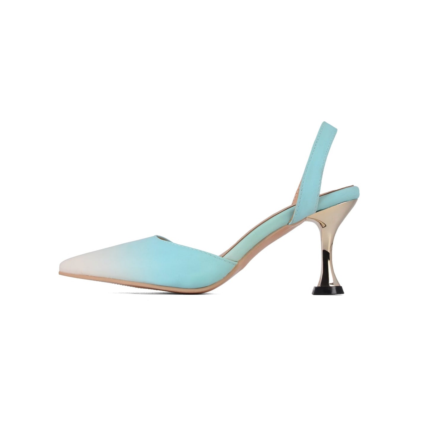 Graduated Colors Handmade Women's Pointed Toe High Heel Slingback Sandal Shoes
