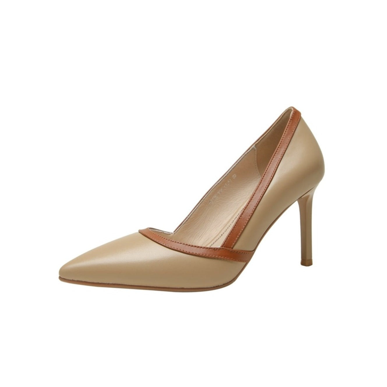 Nine Seven Handmade Women's Genuine Leather High Stiletto Heel Slip On Graceful Party Loafer Pumps