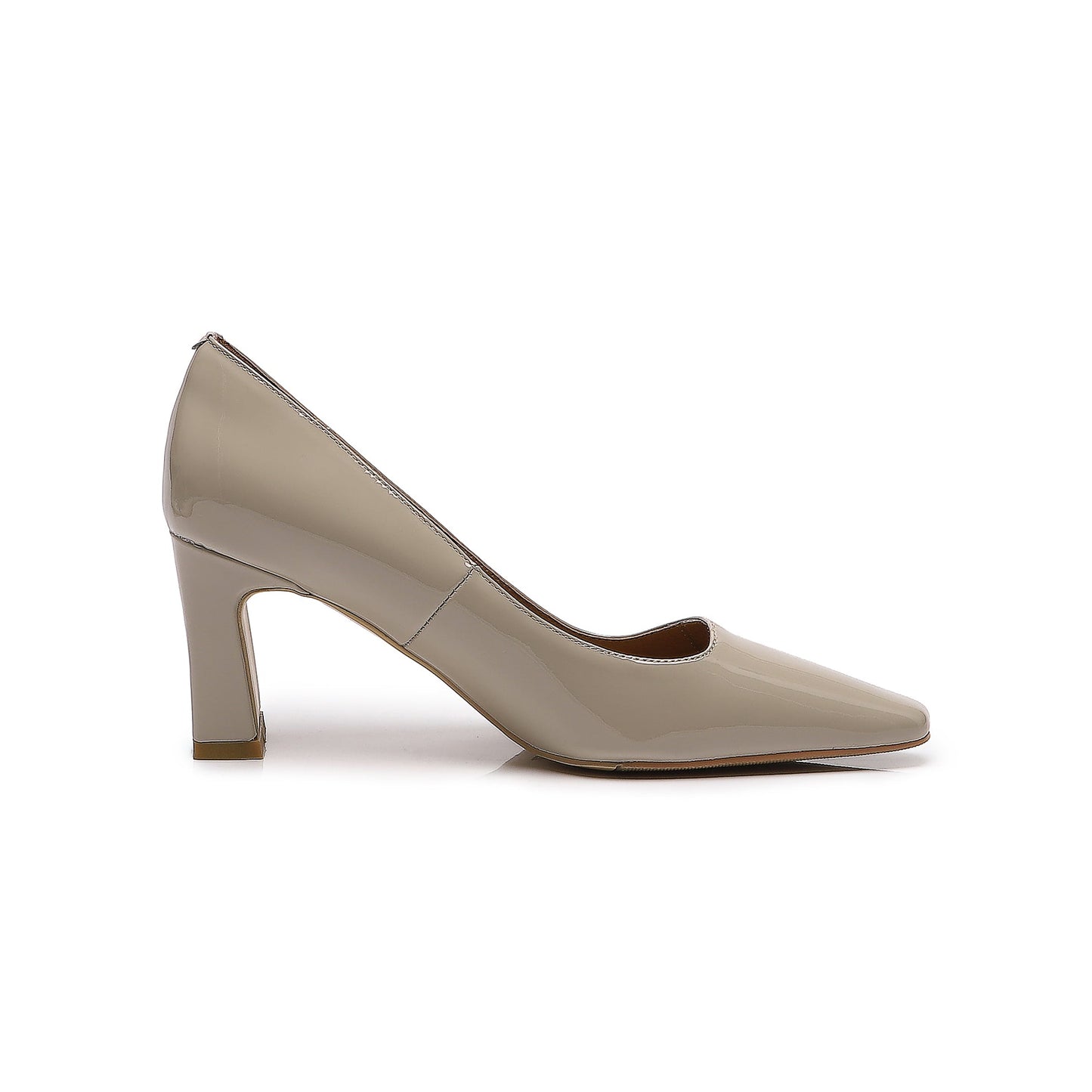 Nine Seven Women's Patent Leather Handmade Square Toe Mid Heels Slip On Chic Pumps Shoes