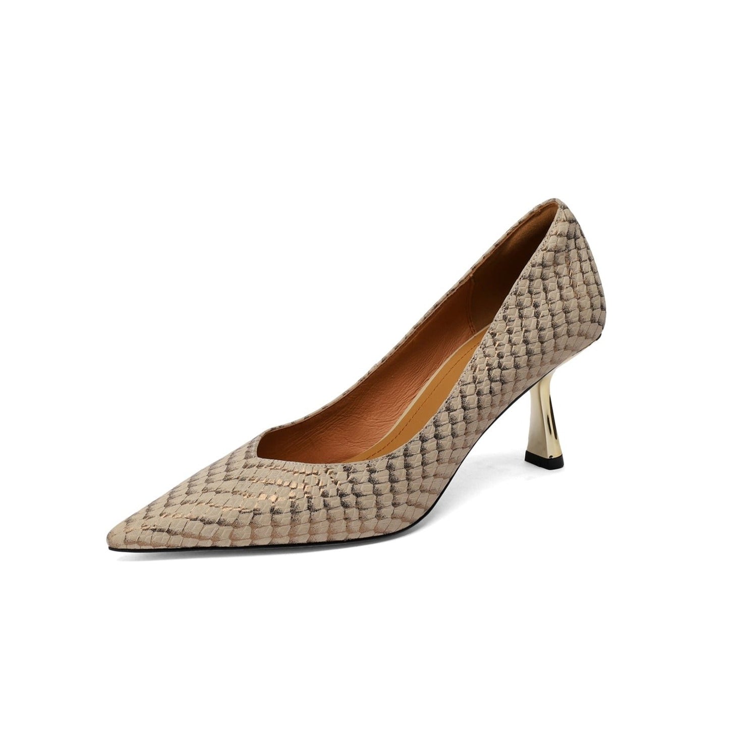 Nine Seven Women's Pointed Toe Genuine Leather Handmade Stiletto Heels Stylish Dress Pumps Shoes