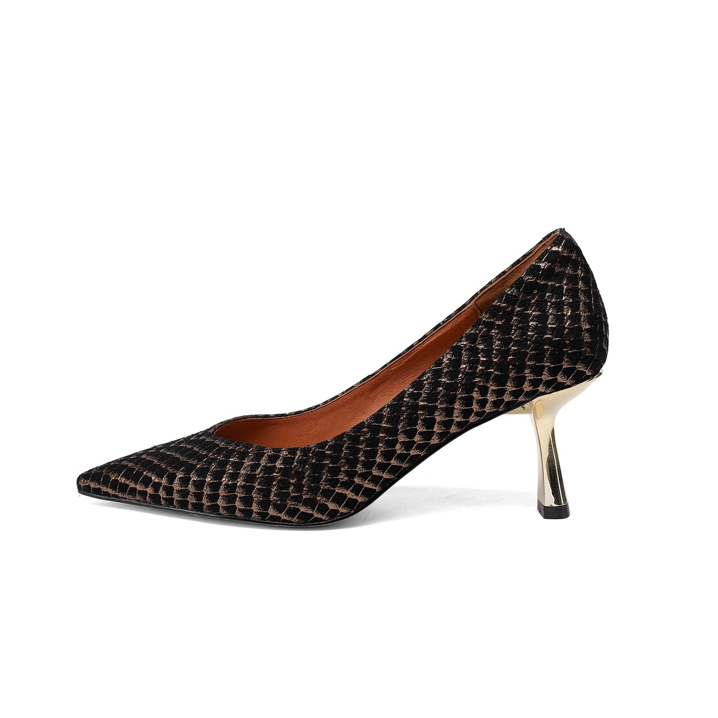 Nine Seven Women's Pointed Toe Genuine Leather Handmade Stiletto Heels Stylish Dress Pumps Shoes