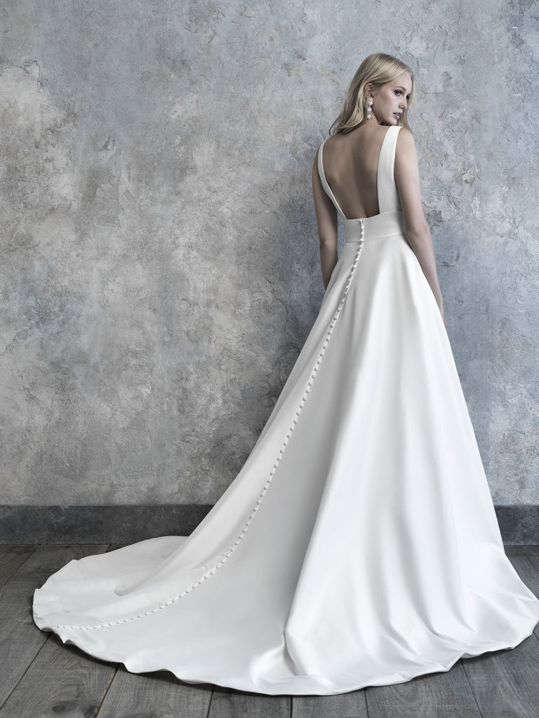 Nine Seven Plug V-Neck Straps A-Line Lawn Beach Wedding Dress Customization