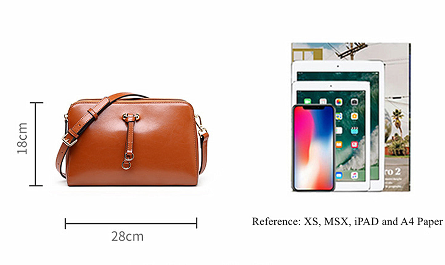 Crossbody Bag for Women Handmade Genuine Leather Ladies Cell Phone Purse with Adjustable Strap