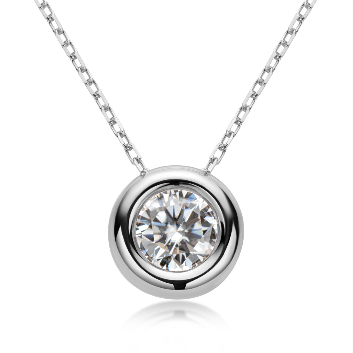 Pendant Necklaces for Women S925 Sterling Silver Jewelry Genuine Moissanite 1 CT Necklace