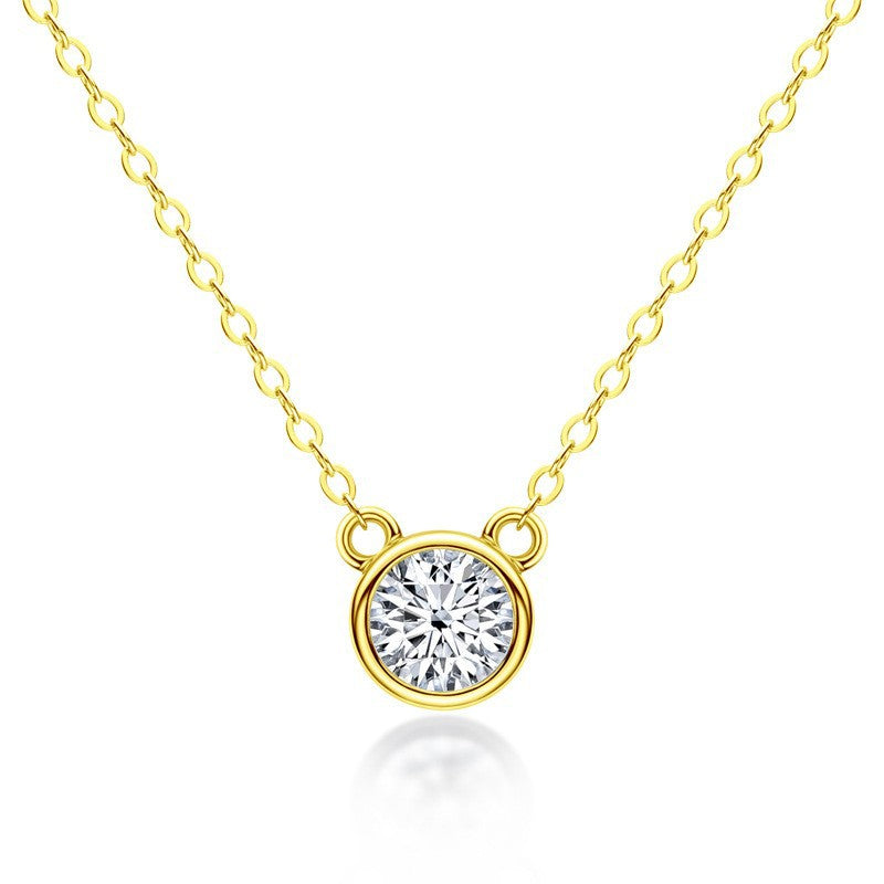 Pendant Necklaces for Women S925 Sterling Silver Jewelry Genuine Moissanite 1 CT Necklace