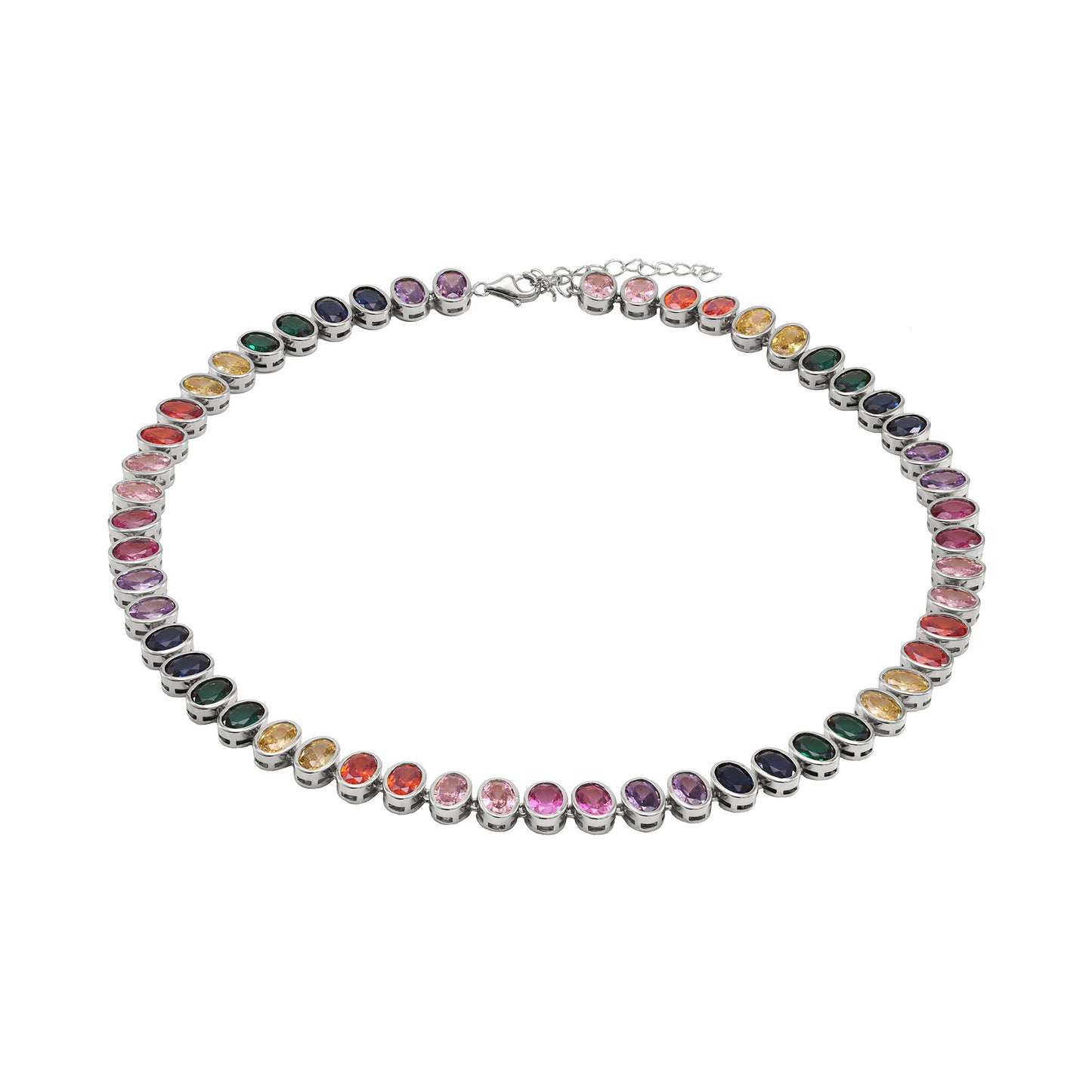 Women's Colorful Necklaces Glitter Crystal Stone Bead Adjustable Chokers